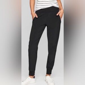 Athleta Black Soho Lightweight Stretchy Workout Athletic Jogger Gym Pants Sz 0